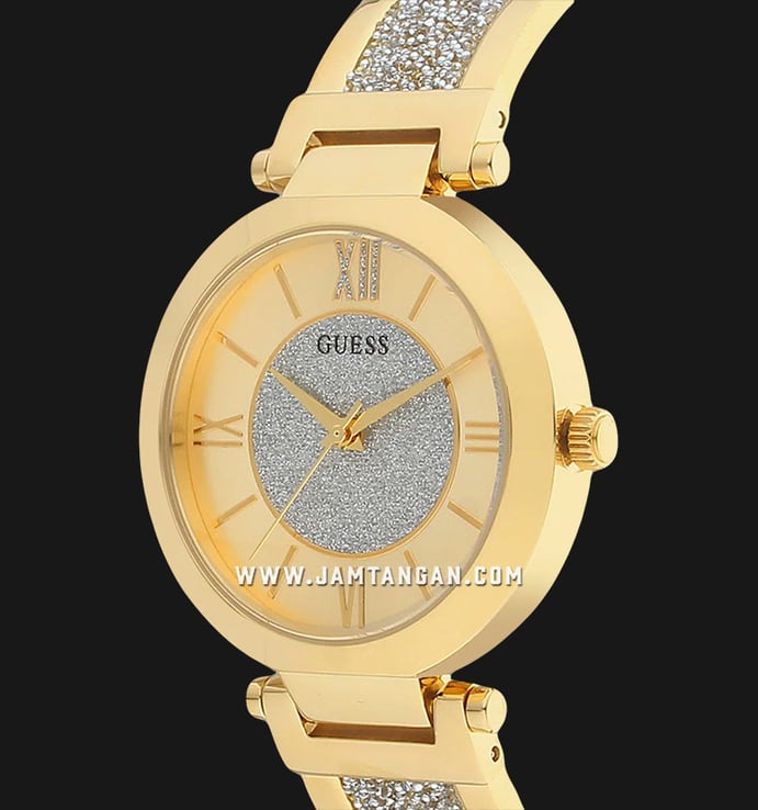 Guess Aurora W1288L2 Dual Tone Dial Gold Stainless Steel Strap