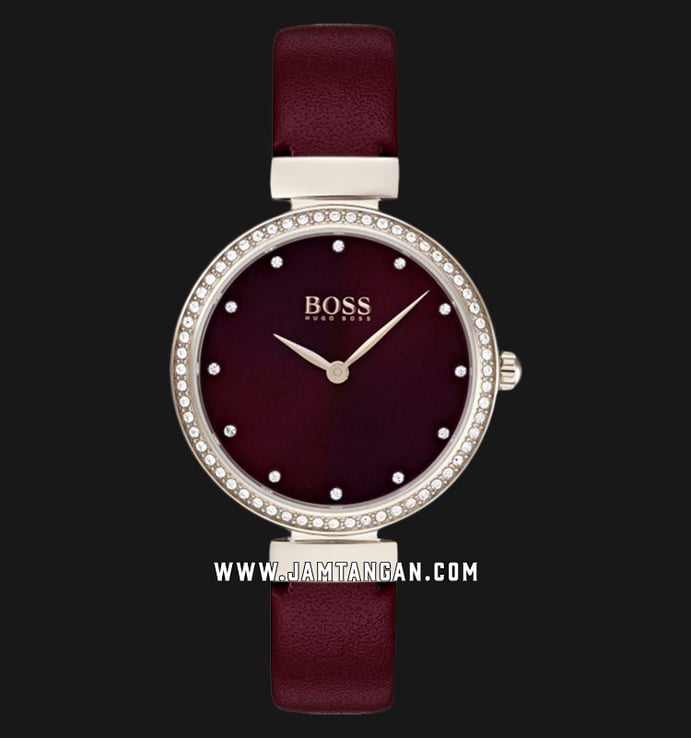 Hugo Boss 1502481 Ladies Red Dial Red Leather Strap