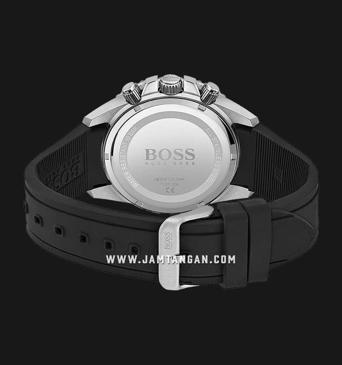 Hugo Boss Admiral 1513912 Men Chronograph Black Dial Strap Rubber Black