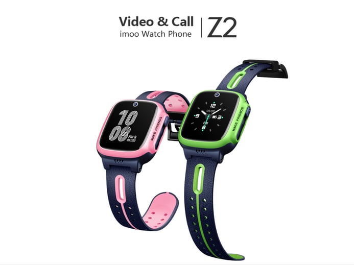 Imoo Z2 IMOO-Z2-Lithmus-Pink Smartwatch Digital Dial Dual Color Rubber Strap