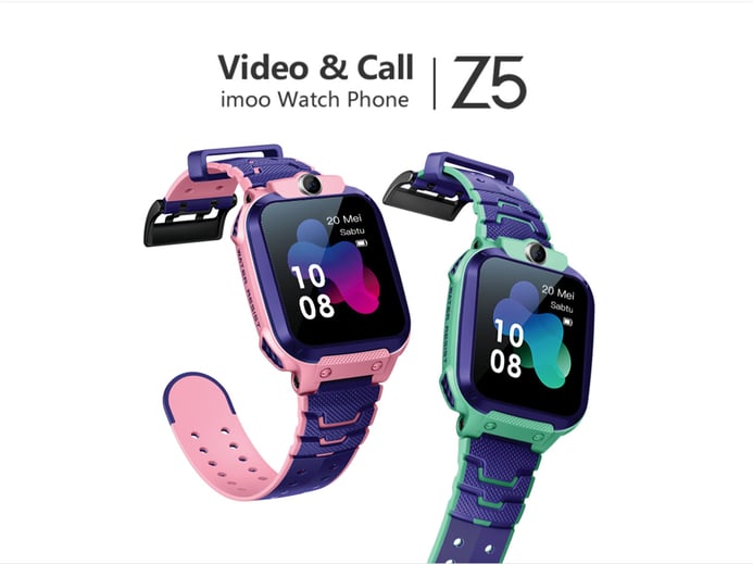 Imoo Z5 IMOO-Z5-Pink Smartwatch Digital Dial Dual Color Rubber Strap