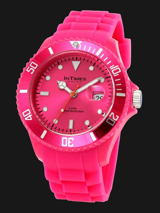 InTimes IT057 Flora Pink - Jam Tangan Wanita Merah Jambu
