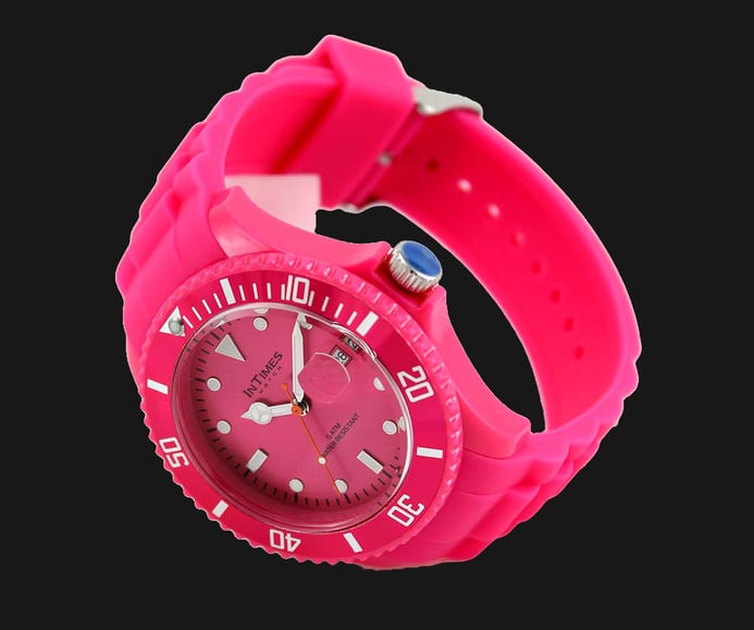 InTimes IT057 Flora Pink - Jam Tangan Wanita Merah Jambu
