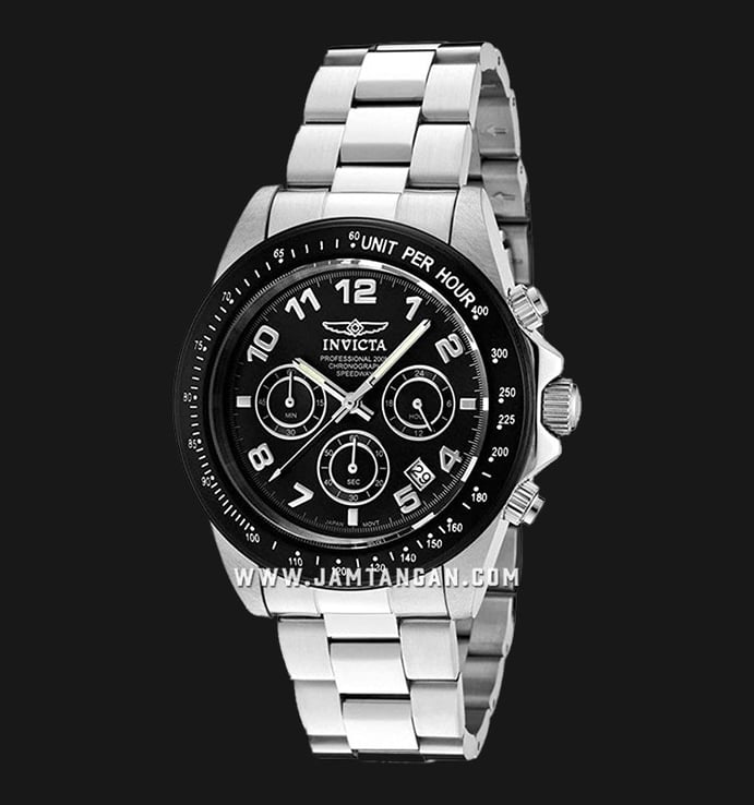 INVICTA Speedway 10701 Chronograph Black Dial Stainless Steel Strap