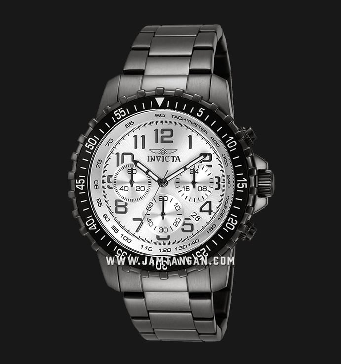 INVICTA Specialty 11370 Chronograph Silver Dial Dark Grey Stainless Steel Strap