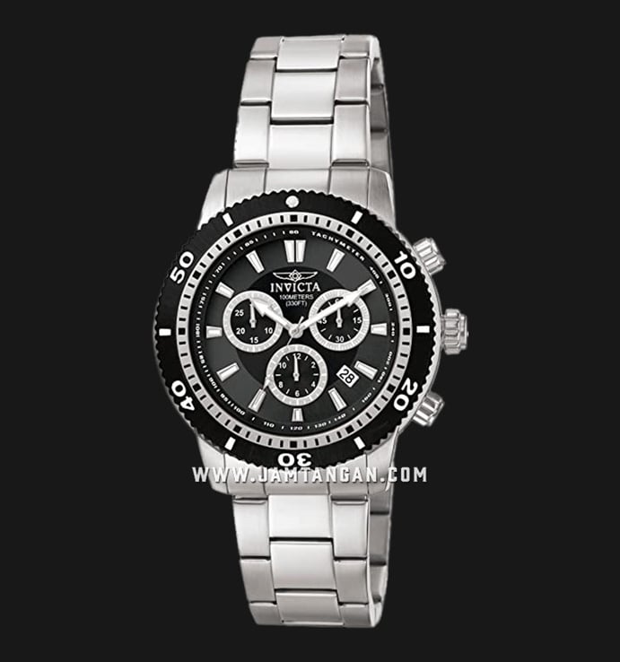 INVICTA Specialty 1203 Chronograph Black Dial Stainless Steel Strap