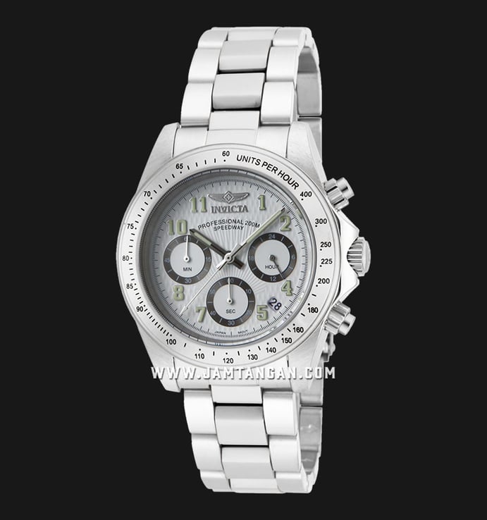 INVICTA Speedway 17023 Men Chronograph White Dial Stainless Steel Strap