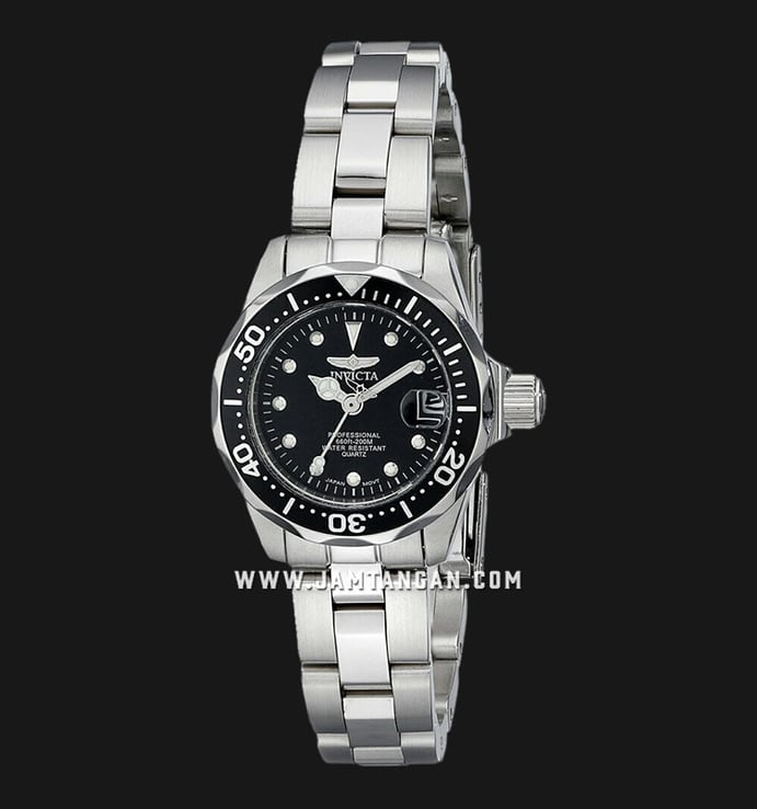 INVICTA Pro Diver 17032 Ladies Black Dial Stainless Steel Strap