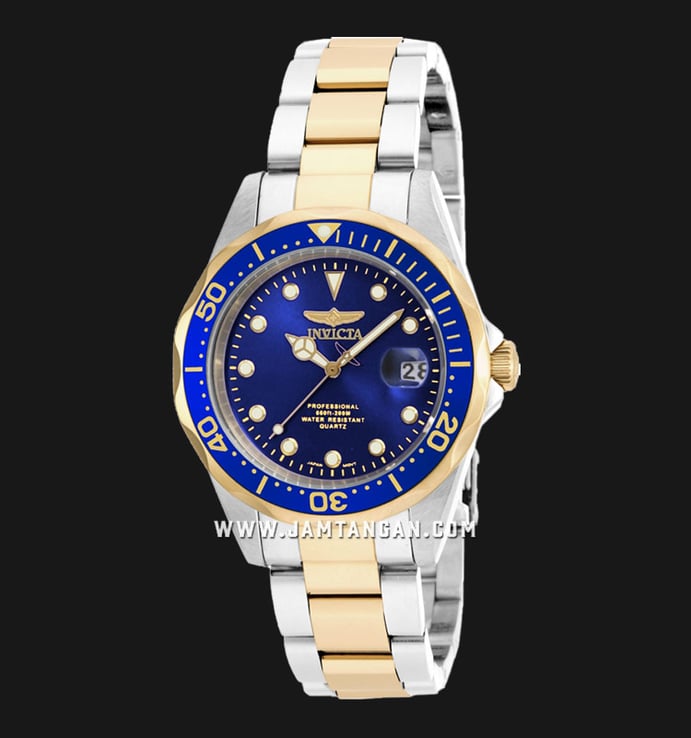 INVICTA Pro Diver 17050 Blue Dial Dual Tone Stainless Steel Strap