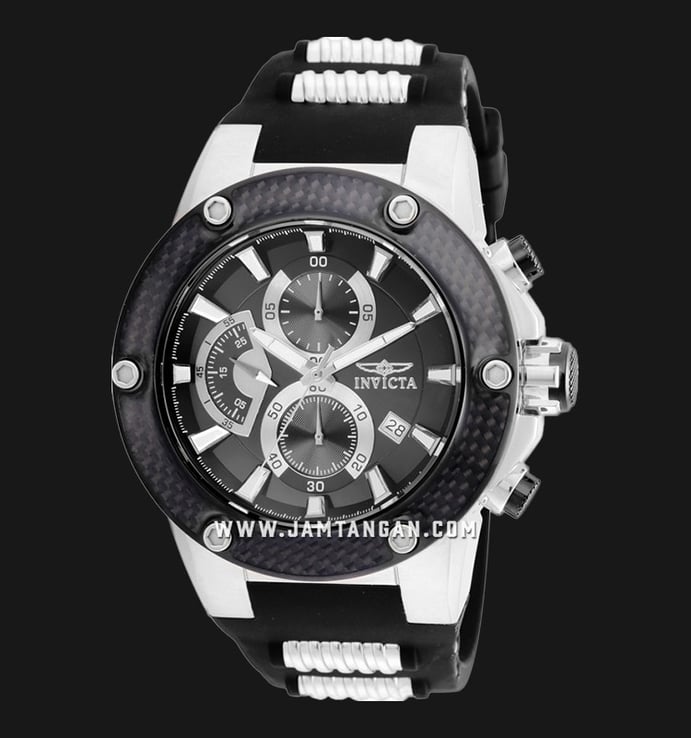 INVICTA Speedway 22400 Chronograph Black Dial Dual Tone Silicone with Stainless Steel Strap