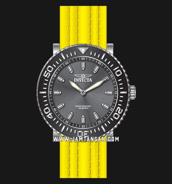 INVICTA I-Force 24041 Black Dial Yellow Leather Strap