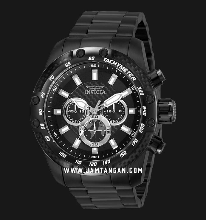 INVICTA Speedway 28660 Chronograph Black Dial Black Stainless Steel Strap
