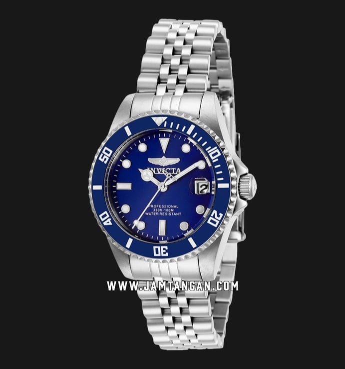 INVICTA Pro Diver 29187 Ladies Blue Dial Stainless Steel Strap
