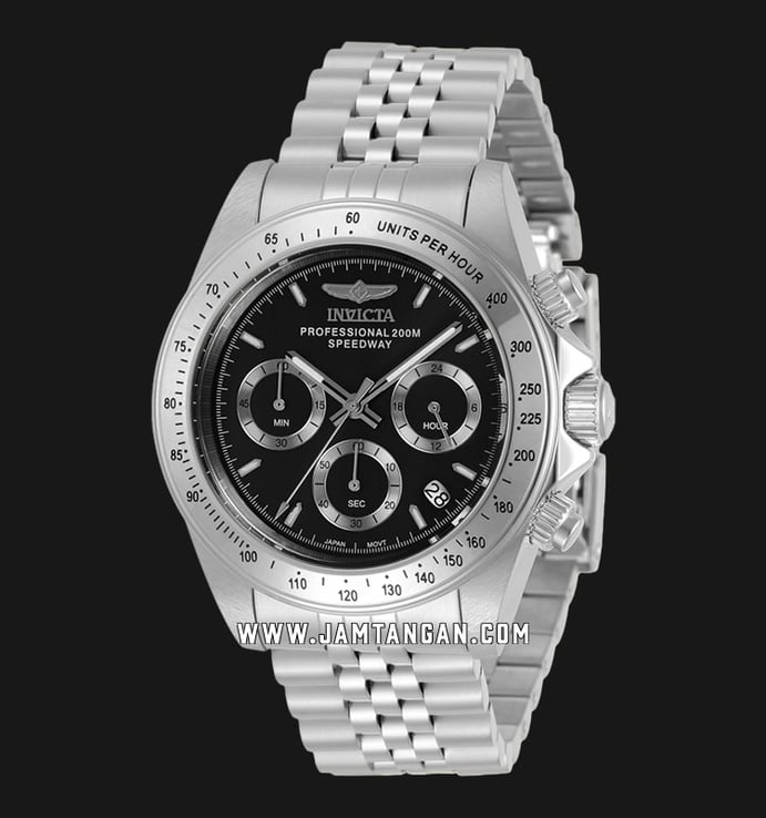 INVICTA Speedway 30989 Chronograph Black Dial Stainless Steel Strap