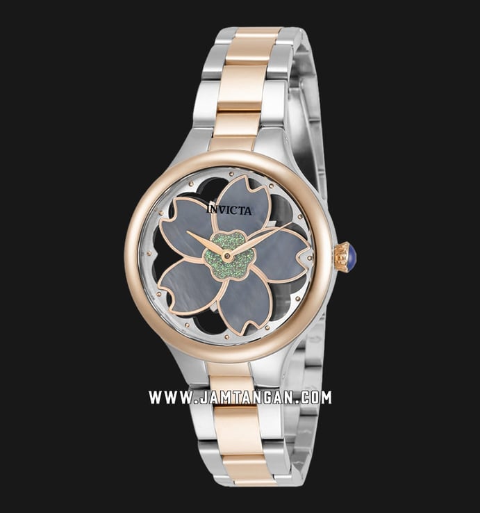 INVICTA Wildflower 32087 Mother of Pearl Dial Dual Tone Stainless Steel Strap