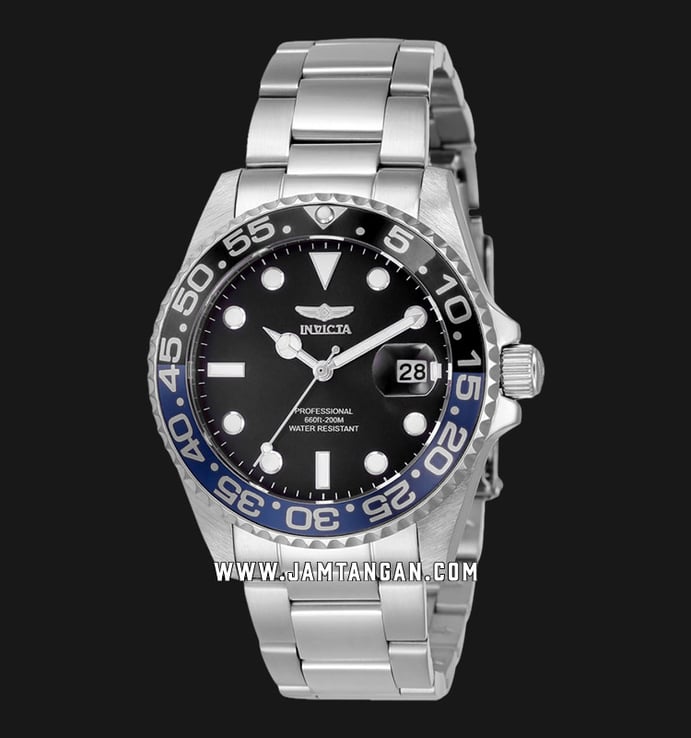 INVICTA Pro Diver 33258 Ladies Black Dial Stainless Steel Strap