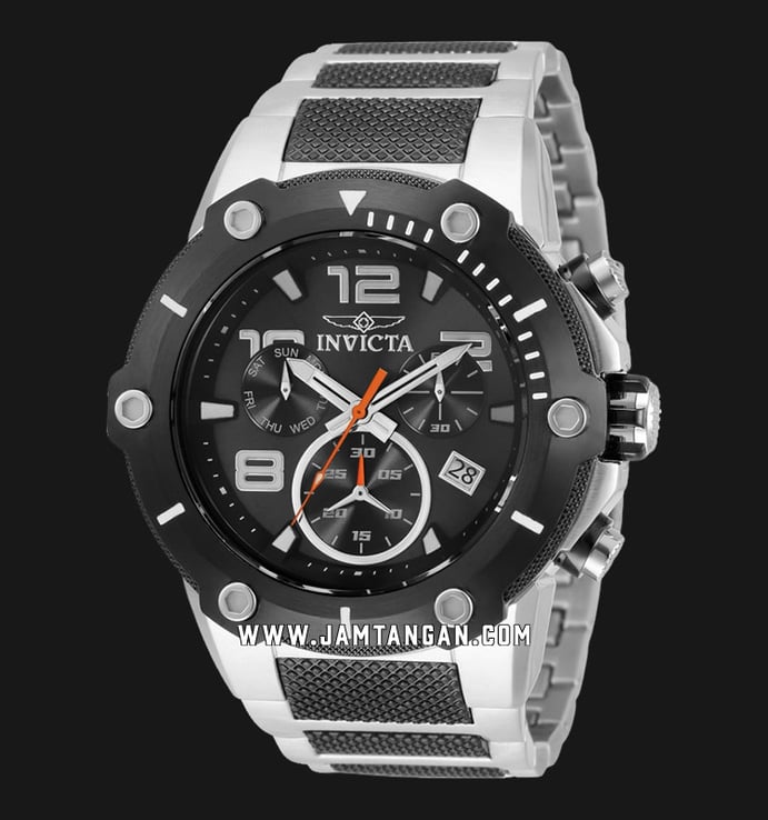 INVICTA Speedway 33283 Black Dial Dual Tone Stainless Steel Strap