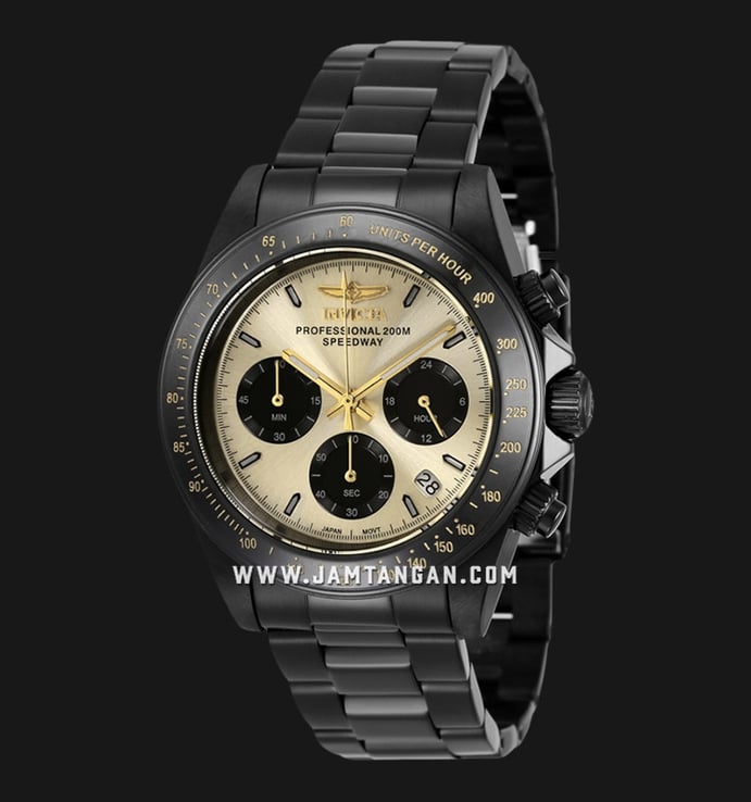 INVICTA Speedway 36742 Chronograph Gold Dial Stainless Steel Strap