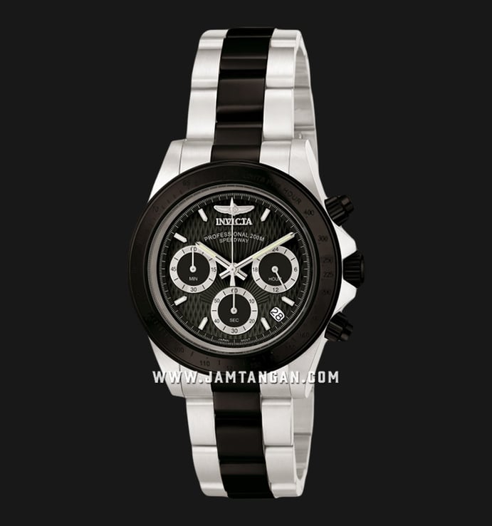 INVICTA Speedway 6934 Chronograph Black Dial Dual Tone Stainless Steel Strap
