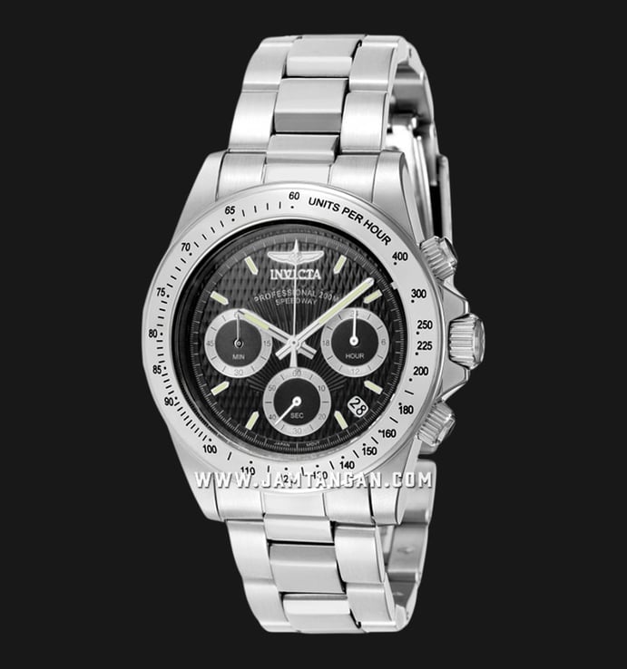 INVICTA Signature 7026 Chronograph Black Dial Stainless Steel Strap