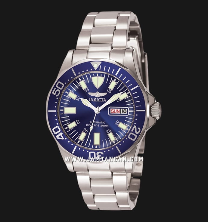 INVICTA Signature 7042 Automatic Navy Blue Dial Stainless Steel Strap