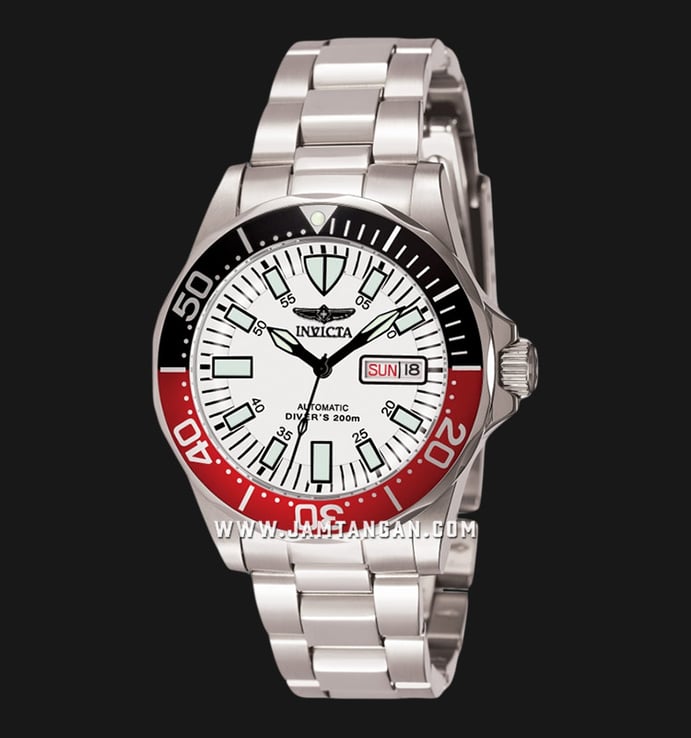 INVICTA Signature 7044 Automatic White Dial Stainless Steel Strap