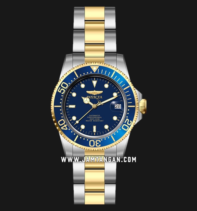 INVICTA Pro Diver 8928OB Automatic Blue Dial Dual Tone Stainless Steel Strap