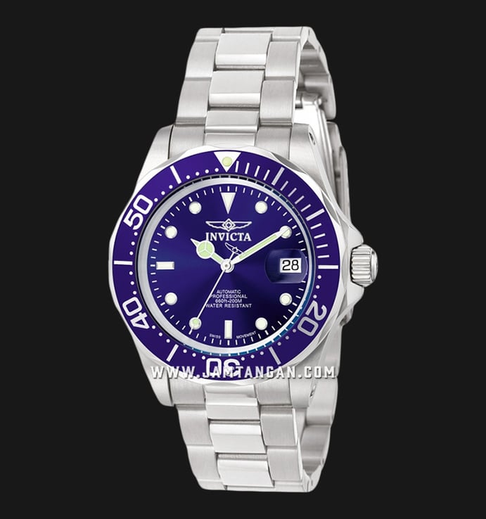 INVICTA Pro Diver 9308 Blue Dial Stainless Steel Strap