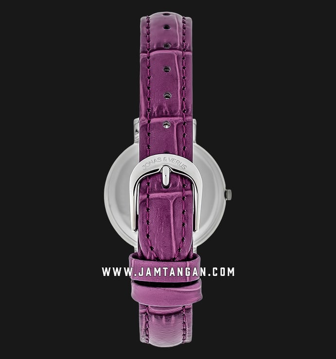 Jonas & Verus Lumiere X00719-Q3.WWWLRD Ladies Mother Of Pearl Dial Purple Leather Strap