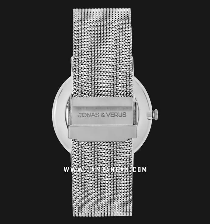 Jonas & Verus Surging Y01544-A0.WWBBW Automatic Men Black Dial Stainless Steel Mesh Strap