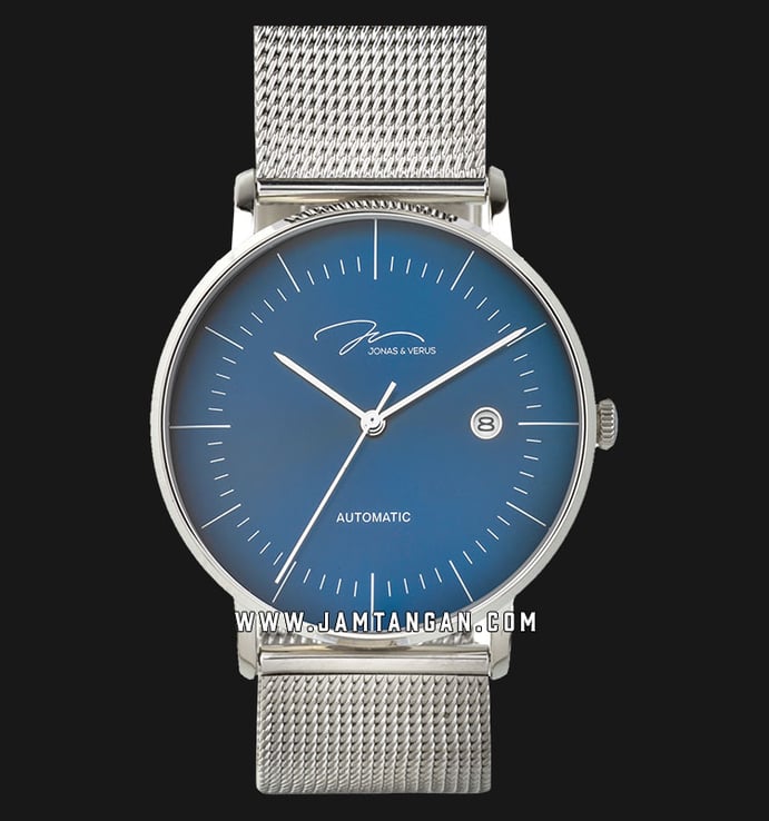 Jonas & Verus Automatic Surging Y01563-A0.WWLBW Automatic Men Blue Dial Stainless Steel Mesh Strap