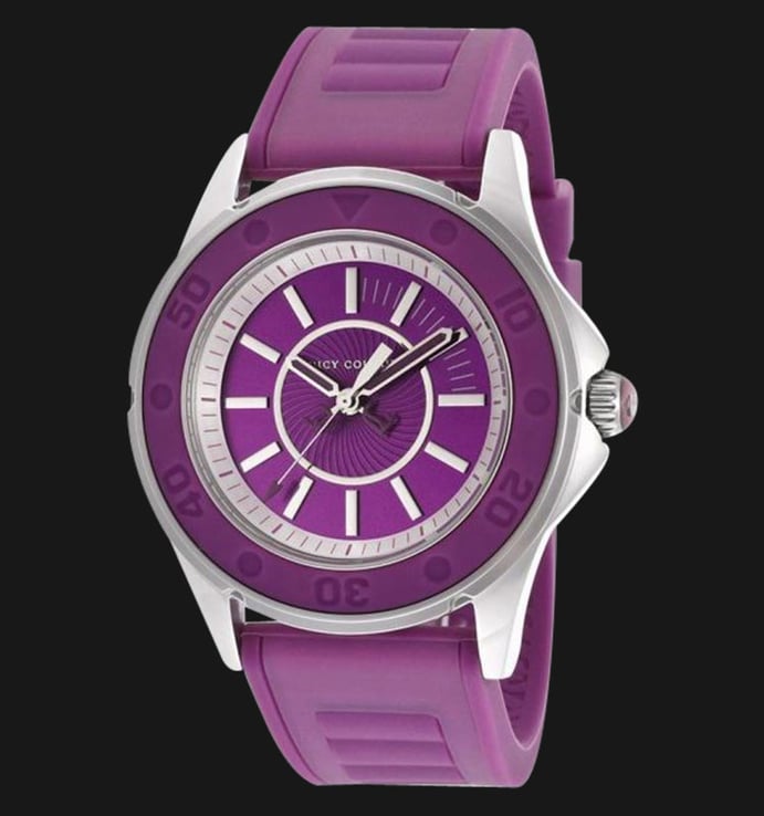 Juicy Couture 1900873 Rich Girl Purple Jelly Strap Watch