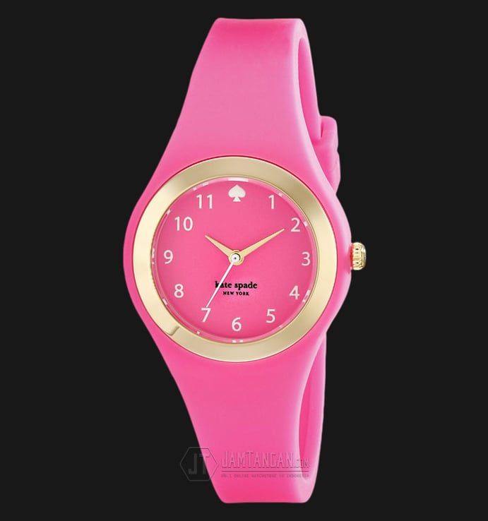 Kate Spade 1YRU0608 Rumsey Pink Dial Pink Silicone Strap Watch