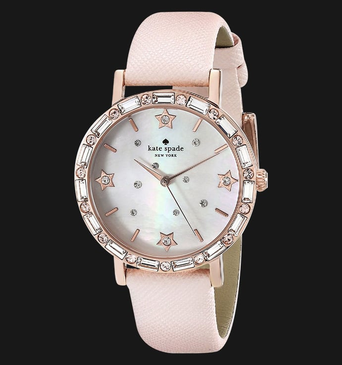 Kate Spade 1YRU0685 Metro Mother of Pearl Dial Pink Leather Band