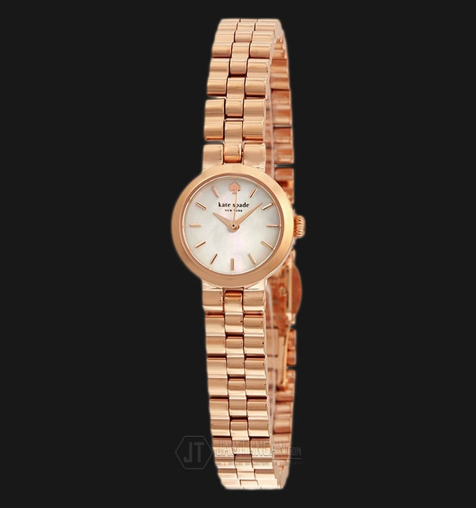Kate Spade 1YRU0799 Gramercy Pearl Dial Rose Gold Stainless Steel Strap Watch