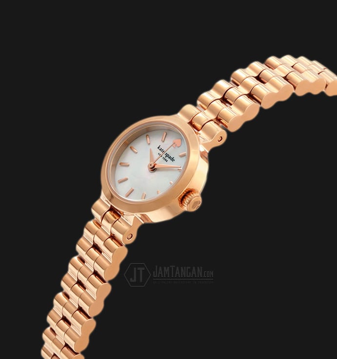 Kate Spade 1YRU0799 Gramercy Pearl Dial Rose Gold Stainless Steel Strap Watch