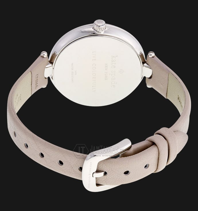 Kate Spade 1YRU0813 Holland Silver Dial Grey Leather Strap Watch