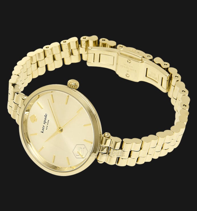 Kate Spade 1YRU0858 Holland Gold Tone Dial Stainless Steel Watch