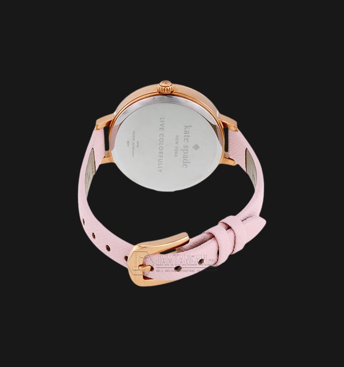 Kate Spade 1YRU0879 Metro White Dial Pink Leather Strap Watch