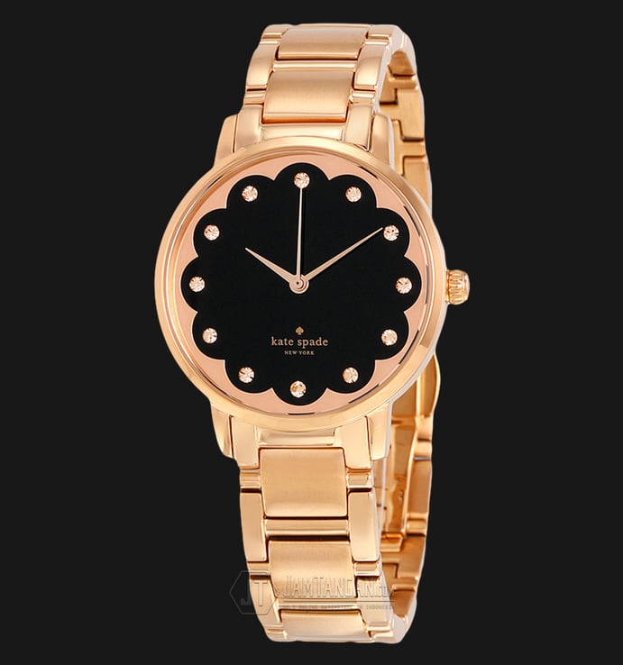 Kate Spade KSW1044 Gramercy Black Dial Rose Gold Stainless Steel Bracelet Watch