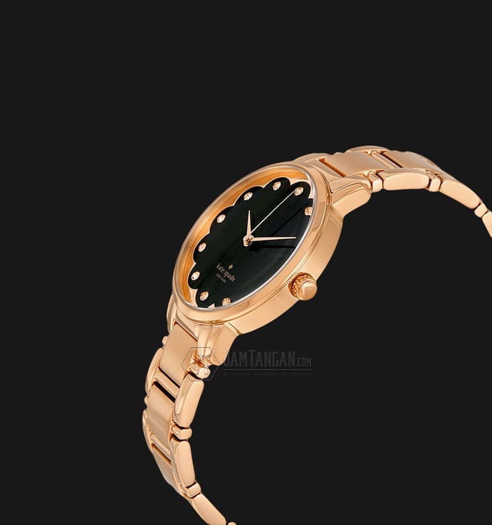 Kate Spade KSW1044 Gramercy Black Dial Rose Gold Stainless Steel Bracelet Watch