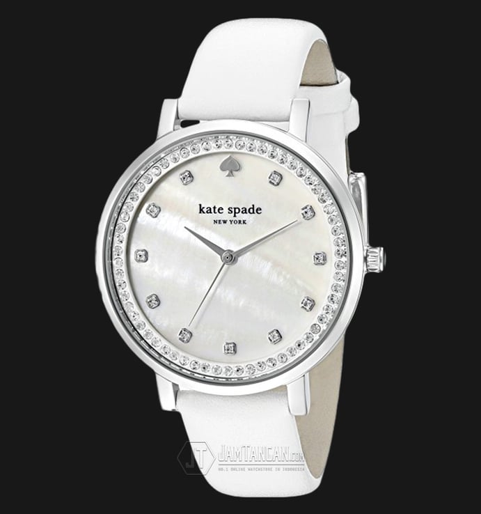 Kate Spade KSW1049 Monterey Pearl Dial White Leather Strap Watch