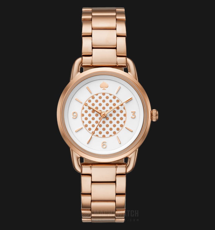 Kate Spade Boathouse Rose Gold KSW1167 White Dial Rose Gold Stainless Steel Strap