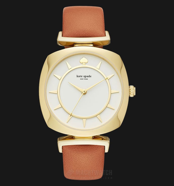 Kate Spade New York KSW1225 White Dial Brown Leather Strap
