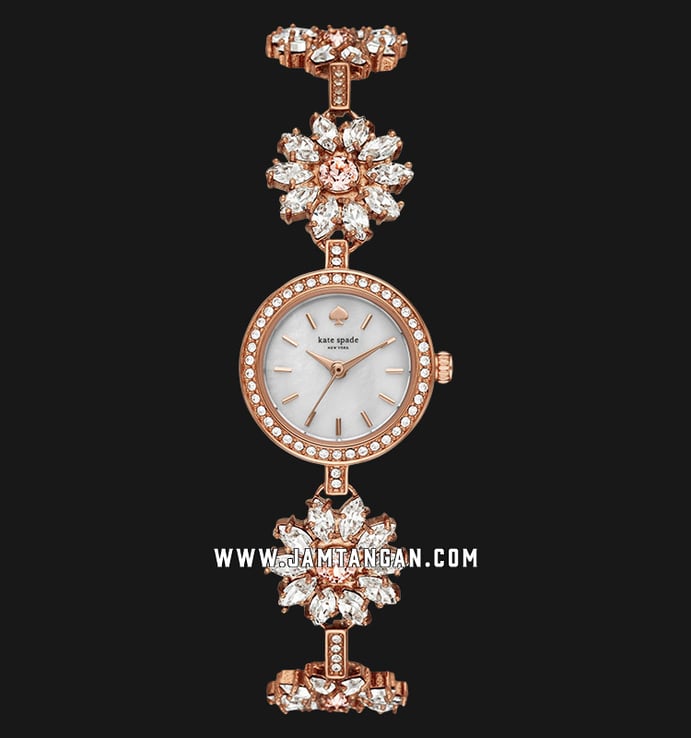 Kate Spade New York Daisy Chain KSW1349 White MOP Dial Rose Gold Stainless Steel Strap