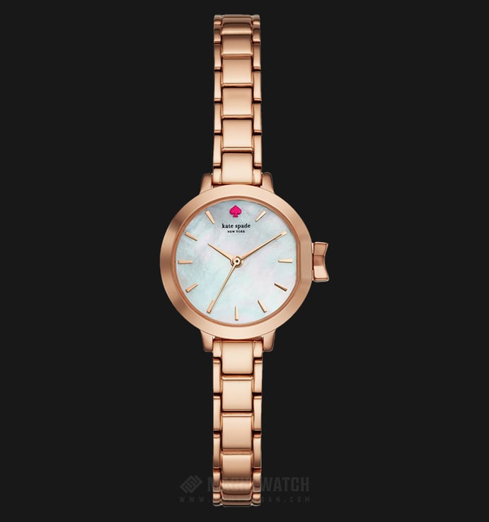 Kate Spade New York Park Row KSW1363 White Mother of Pearl Dial Rose Gold Stainless Steel Strap