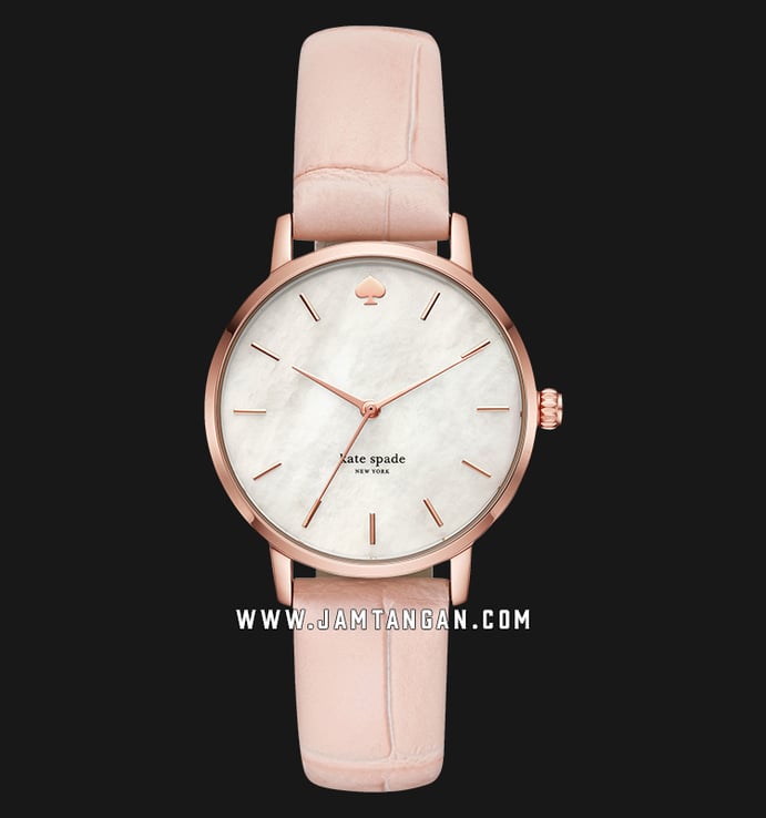 Kate Spade New York Metro KSW1425 Mother of Pearl Dial Pink Leather Strap