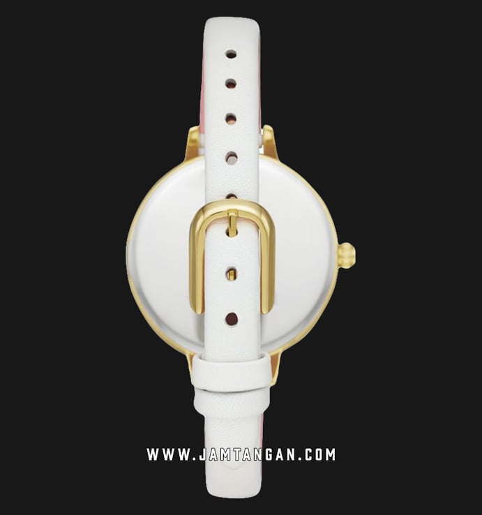 Kate Spade New York KSW1511 Floral Dial White Leather Strap