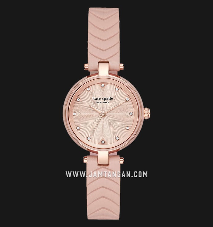Kate Spade New York KSW1545 Rose Gold Dial Brown Leather Strap
