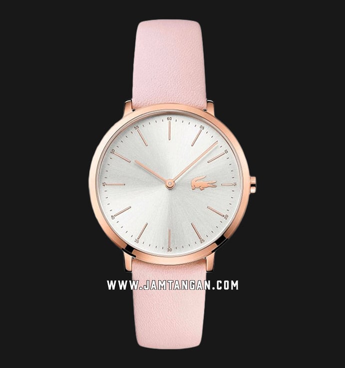 Lacoste Moon 2000948 Silver Dial Pink Leather Strap